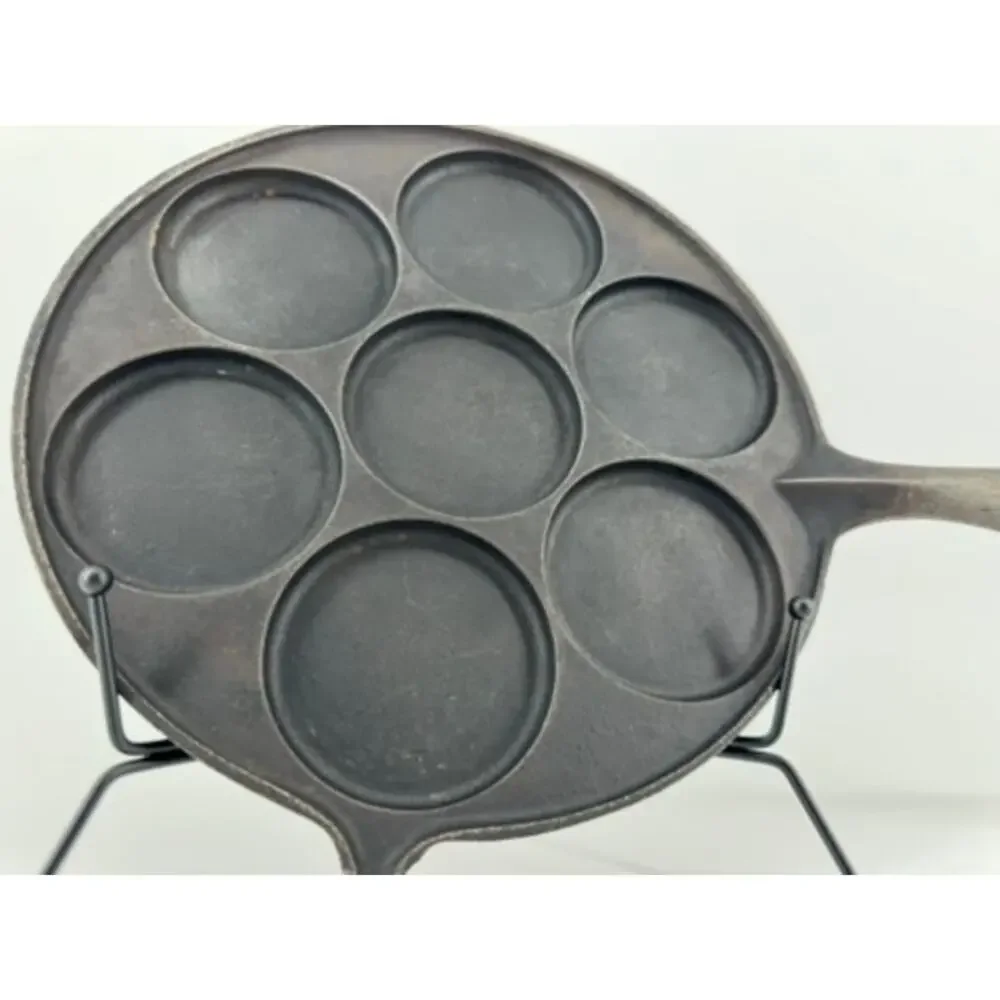 Vintage Jotul Cast Iron Aebleskiver Pancake Plette Pan Skillet Made in Norway
